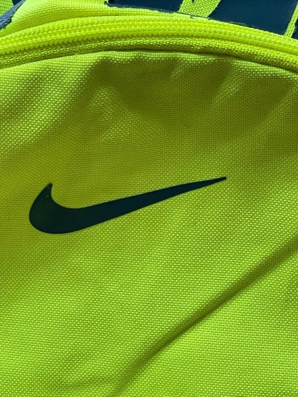 Nike Just Do It Neon Yellow Backpack 100% Polyester With Adjustable Straps & Dua